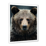 Minimalist Grizzly Bear Essence - Brown Bear Wall Art