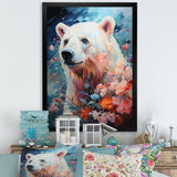 Pastel Polar Bear Serenity - Bear Framed Canvas Art