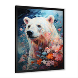 Pastel Polar Bear Serenity - Bear Framed Canvas Art