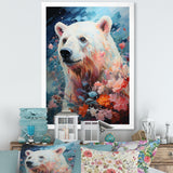 Pastel Polar Bear Serenity - Bear Framed Canvas Art