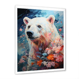 Pastel Polar Bear Serenity - Bear Framed Canvas Art