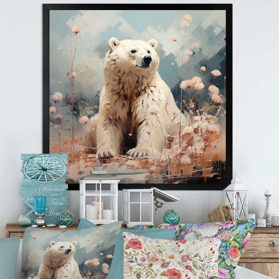 Polar Bear In Pastel Serenity - Bear Home Decor Art
