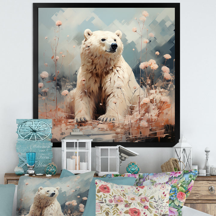 Polar Bear In Pastel Serenity - Bear Home Decor Art