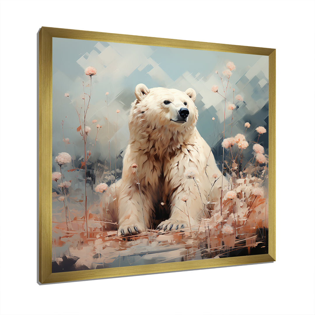 Polar Bear In Pastel Serenity - Bear Home Decor Art
