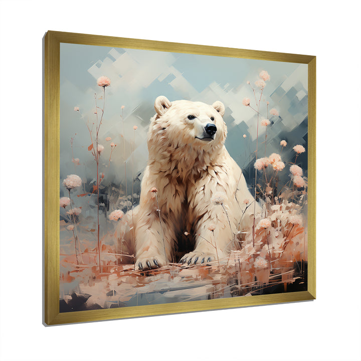 Polar Bear In Pastel Serenity - Bear Home Decor Art