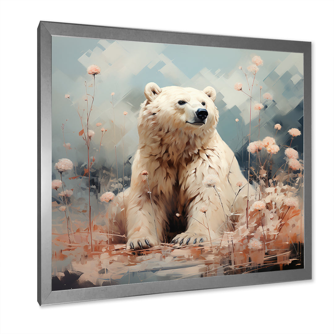 Polar Bear In Pastel Serenity - Bear Home Decor Art