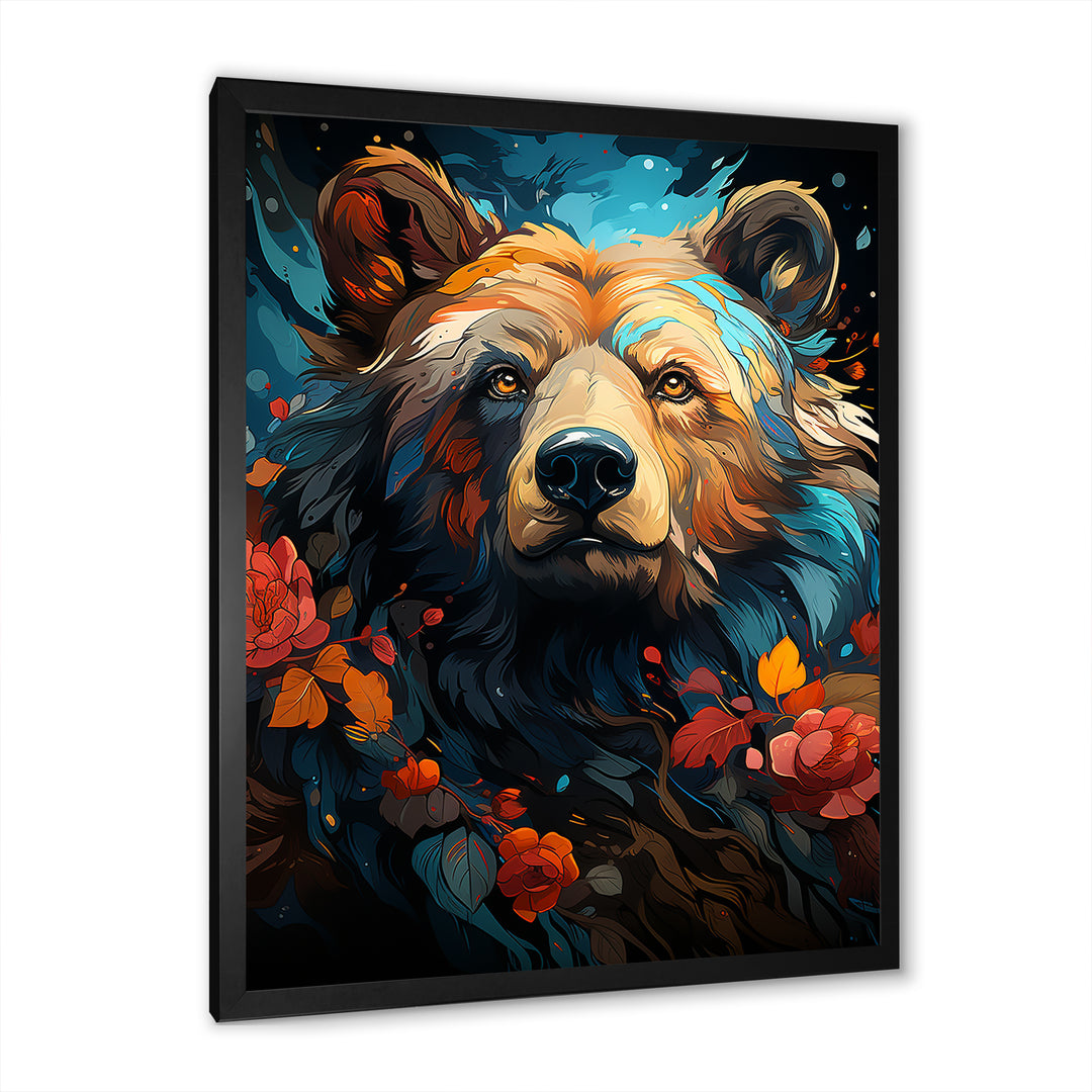 Pop Art Grizzly Bear Popularity - Bear Living Room Wall Art