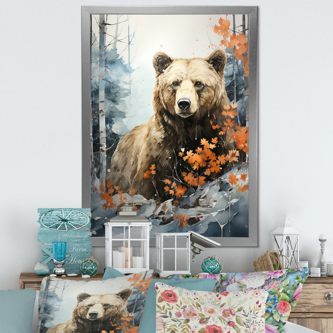 Surreal Grizzly Bear Dreamscape - Bear Canvas Wall Art
