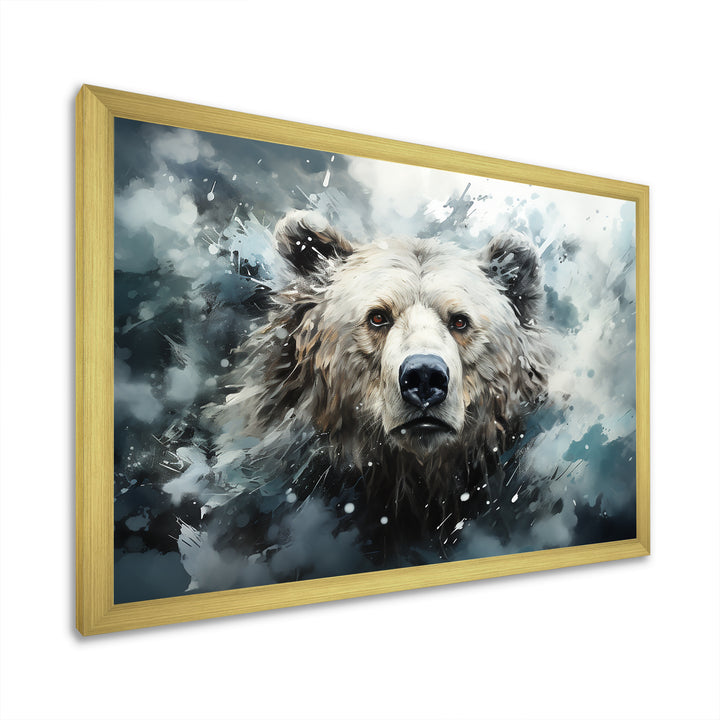 Surrealism Grizzly Bear In Dreamy Background - Bear Wall Decor