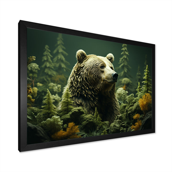 Whimsical Grizzly Bears In Forest - Bear Wall Art Prints