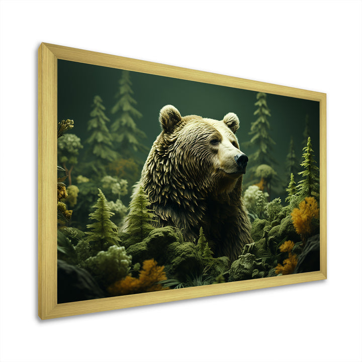 Whimsical Grizzly Bears In Forest - Bear Wall Art Prints