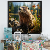 Depicting A Beaver In The Woods - Beaver Home Decor Art