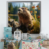 Depicting A Beaver In The Woods - Beaver Home Decor Art