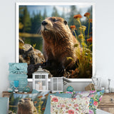 Depicting A Beaver In The Woods - Beaver Home Decor Art