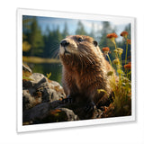 Depicting A Beaver In The Woods - Beaver Home Decor Art