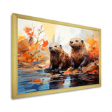 Portrait Of Beavers Habitat - Beaver Living Room Wall Art