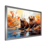 Portrait Of Beavers Habitat - Beaver Living Room Wall Art