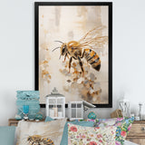Minimalism Buzzing Bee - Bee Canvas Wall Art