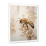 Minimalism Buzzing Bee - Bee Canvas Wall Art