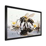 Minimalism Bee Reflection On Water - Bee Wall Decor