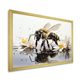 Minimalism Bee Reflection On Water - Bee Wall Decor