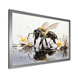Minimalism Bee Reflection On Water - Bee Wall Decor