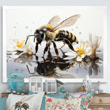 Minimalism Bee Reflection On Water - Bee Wall Decor