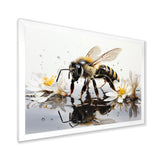 Minimalism Bee Reflection On Water - Bee Wall Decor