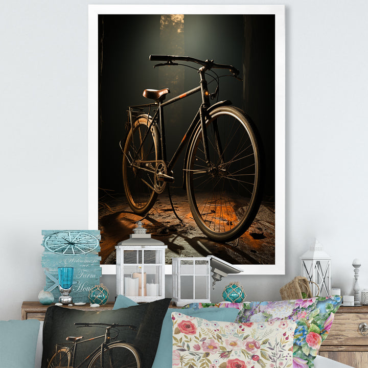 Bronze Balance Bicycle - Bicycle Canvas Wall Art