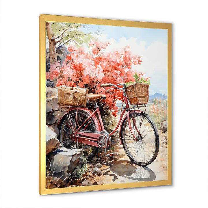 Coral Cruise Bicycle - Bicycle Canvas Wall Art