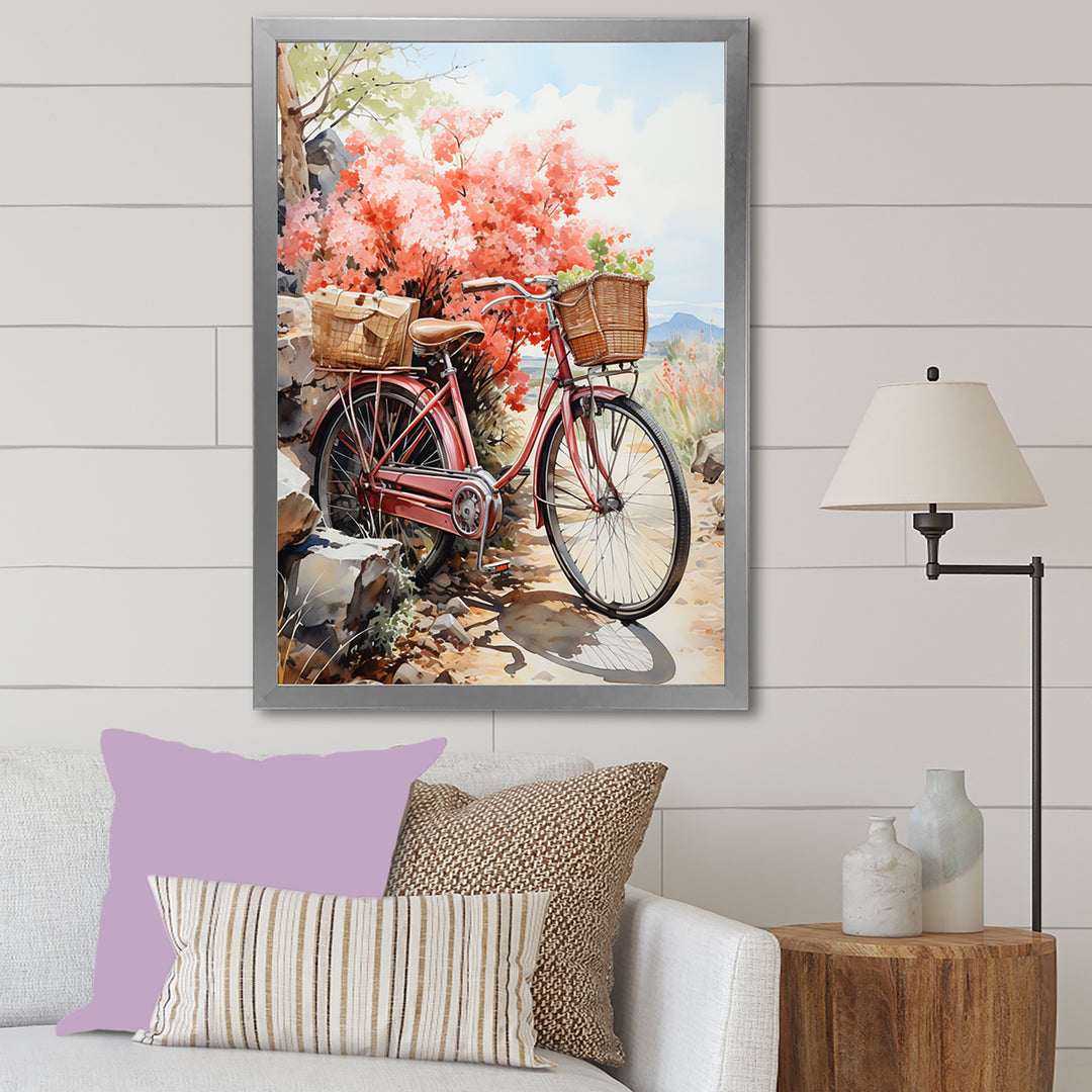 Coral Cruise Bicycle - Bicycle Canvas Wall Art