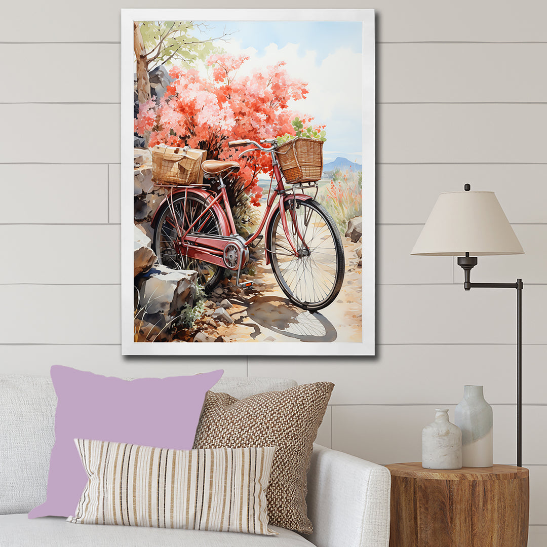 Coral Cruise Bicycle - Bicycle Canvas Wall Art