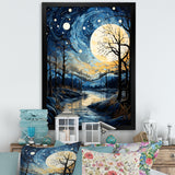 Indigo Intrigue Water Stream - Bicycle Canvas Wall Art
