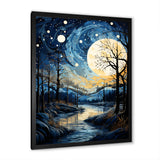 Indigo Intrigue Water Stream - Bicycle Canvas Wall Art