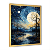 Indigo Intrigue Water Stream - Bicycle Canvas Wall Art