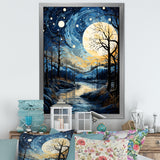 Indigo Intrigue Water Stream - Bicycle Canvas Wall Art