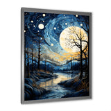 Indigo Intrigue Water Stream - Bicycle Canvas Wall Art