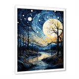 Indigo Intrigue Water Stream - Bicycle Canvas Wall Art