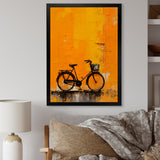 Bicycle Orange Odyssey - Bicycle Canvas Wall Art