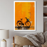 Bicycle Orange Odyssey - Bicycle Canvas Wall Art