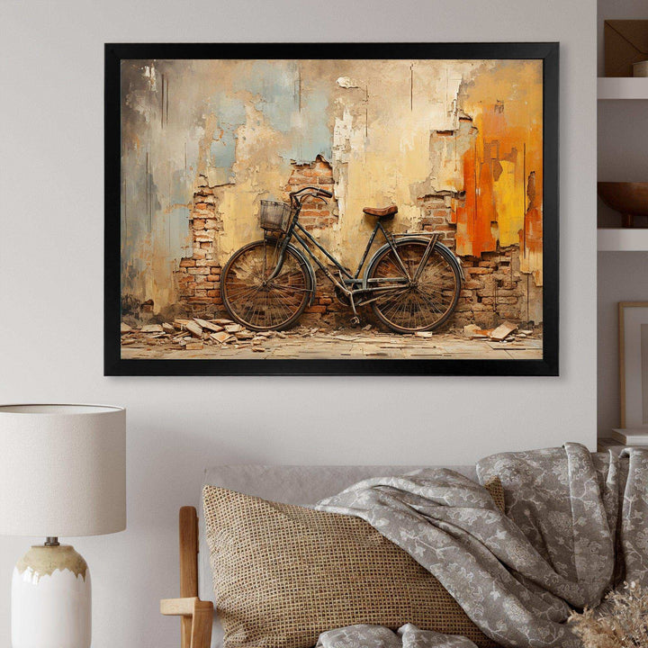 Rustic Vintage Bicycle Ride - Transportation Canvas Wall Art