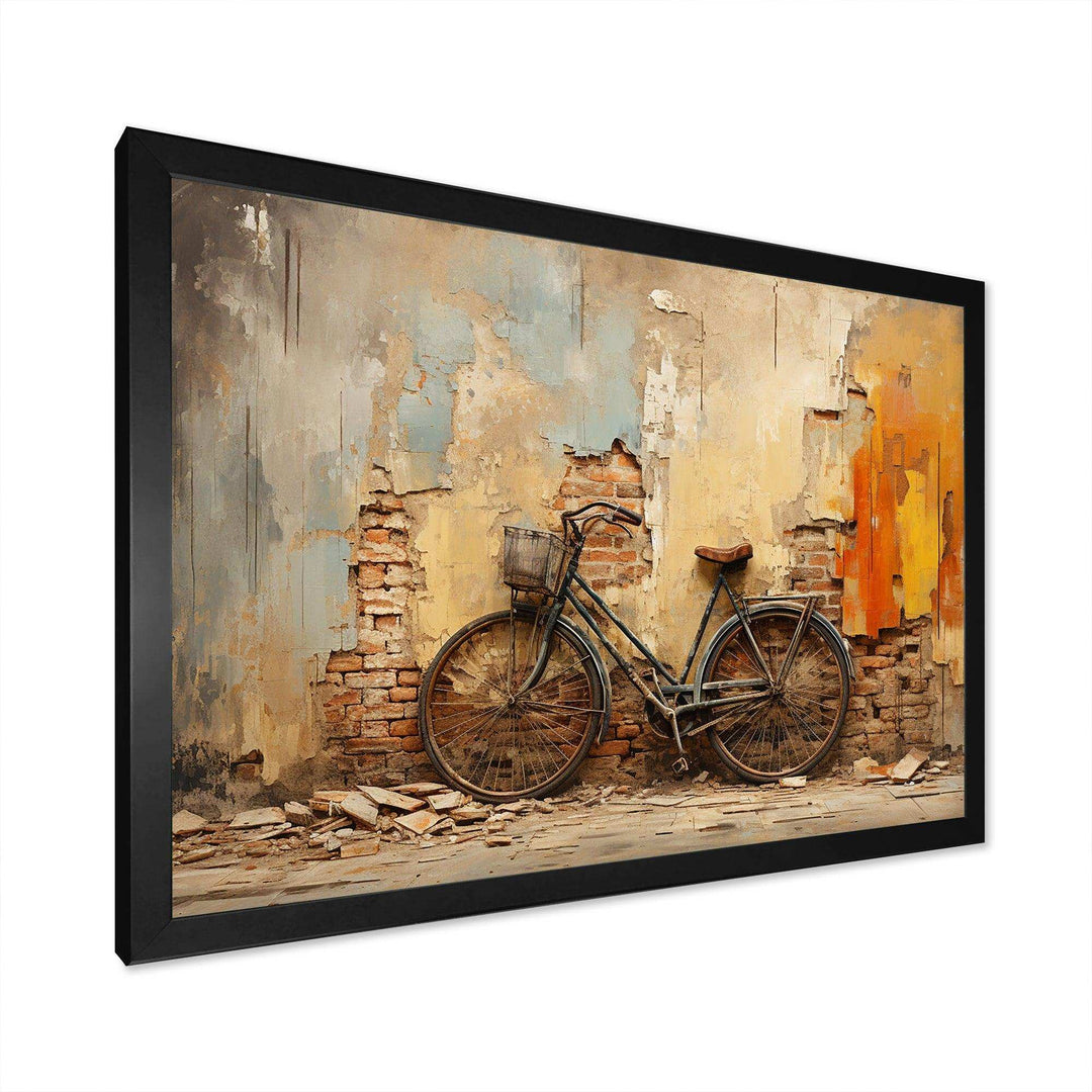 Rustic Vintage Bicycle Ride - Transportation Canvas Wall Art