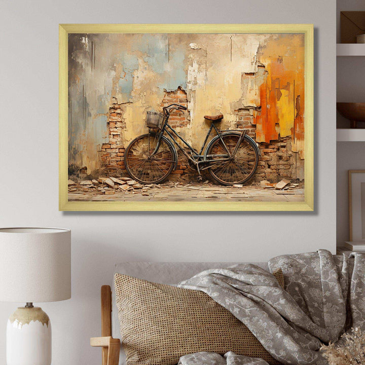 Rustic Vintage Bicycle Ride - Transportation Canvas Wall Art