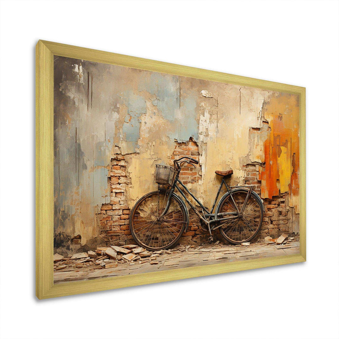 Rustic Vintage Bicycle Ride - Transportation Canvas Wall Art