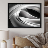 Silver Speed fractal wave II - Abstract Canvas Wall Art