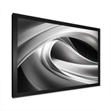 Silver Speed fractal wave II - Abstract Canvas Wall Art