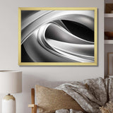 Silver Speed fractal wave II - Abstract Canvas Wall Art