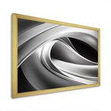 Silver Speed fractal wave II - Abstract Canvas Wall Art