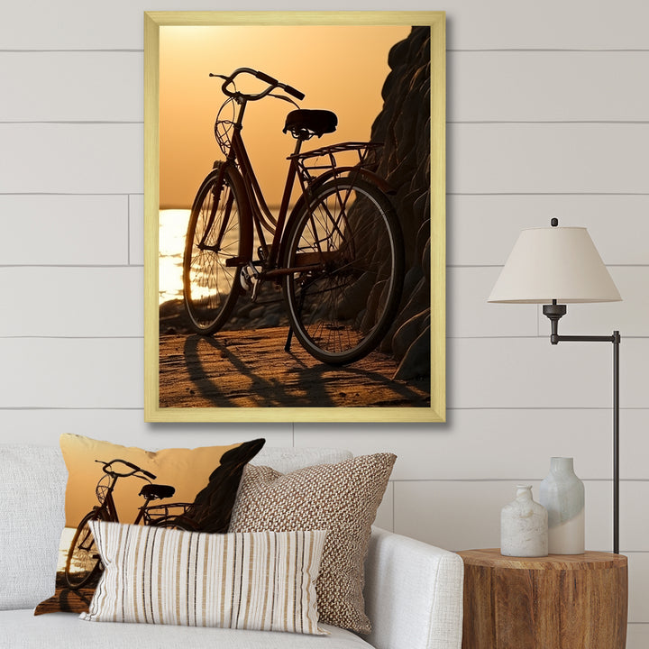 Sunset Spin - Bicycle Canvas Wall Art