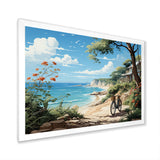 Turquoise Seaside Trek - Bicycle Canvas Wall Art